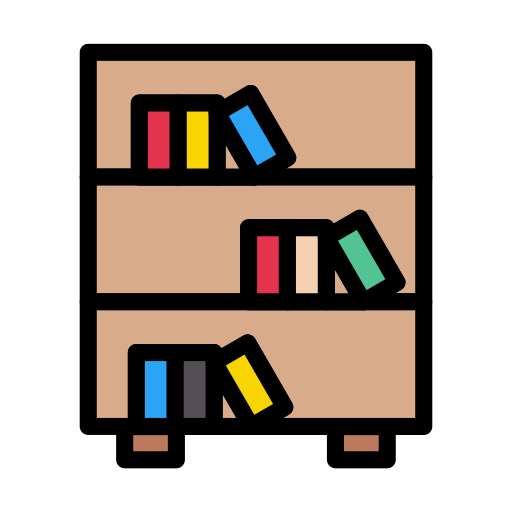 boekenplank Vector Stall Lineal Color icoon