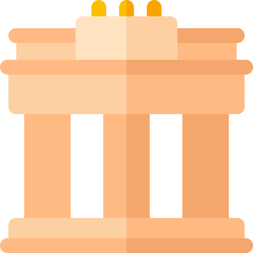 Brandenburg gate Basic Rounded Flat icon