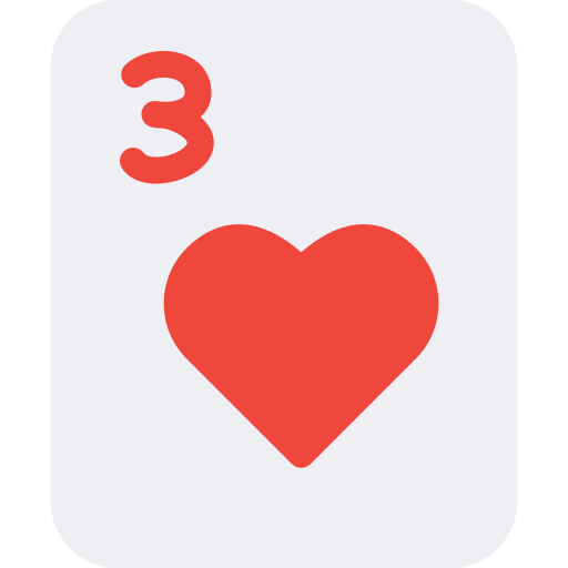 Three of hearts Generic Flat icon