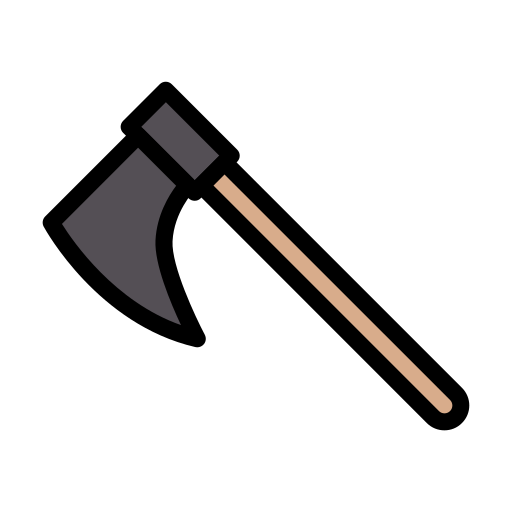 Axe Vector Stall Lineal Color icon