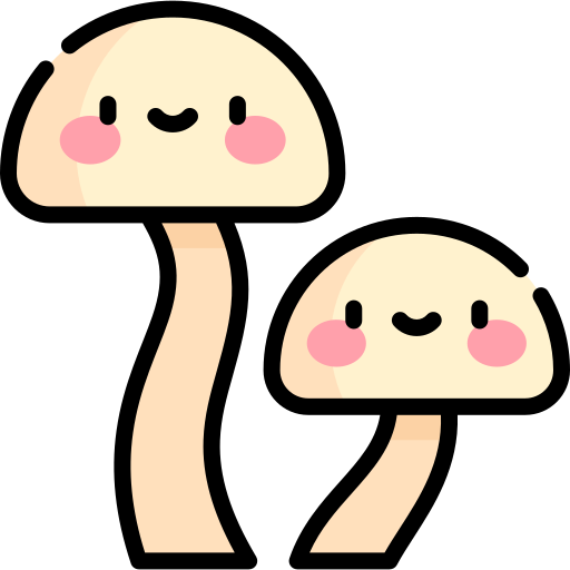 Mushroom Kawaii Lineal color icon