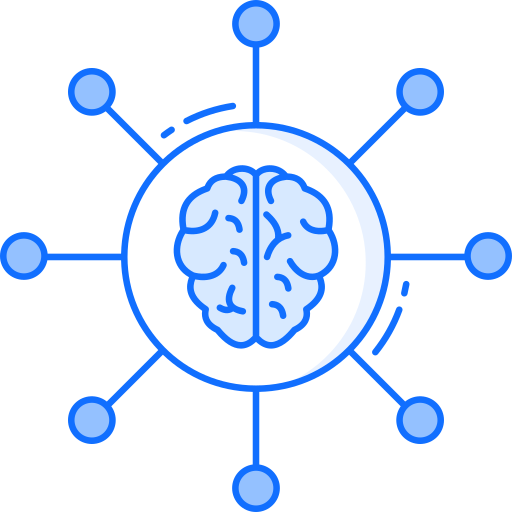 mind mapping Generic Blue icoon