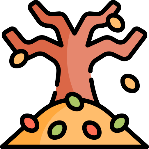 마른 나무 Kawaii Lineal color icon