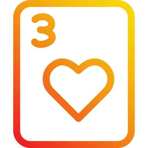 tres de corazones Generic Gradient icono