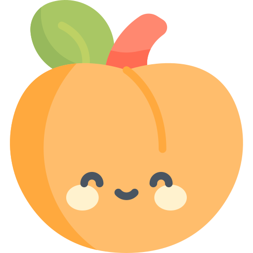 Peach Kawaii Flat icon