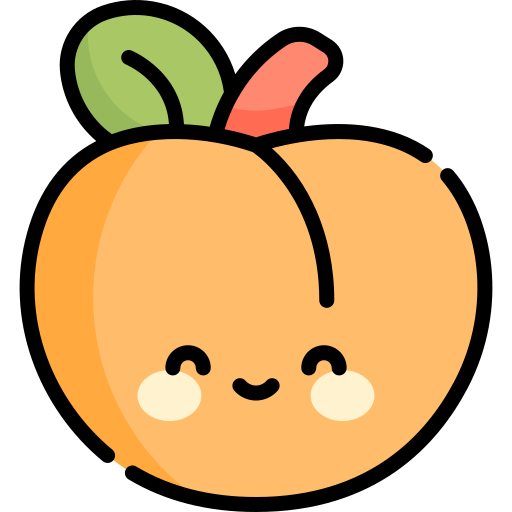 Peach Kawaii Lineal color icon