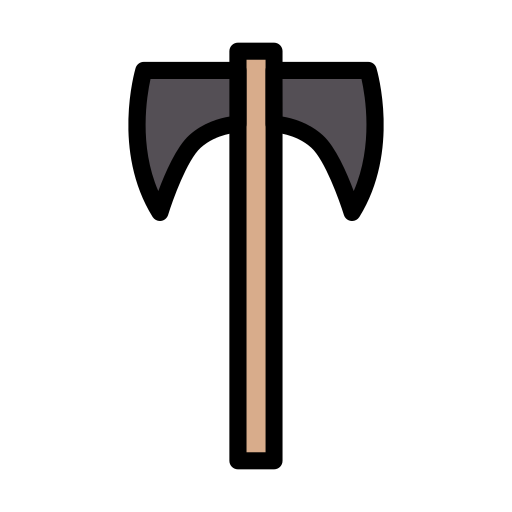 Axe Vector Stall Lineal Color icon