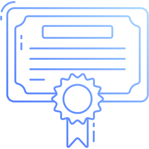 Certificate Generic Gradient icon