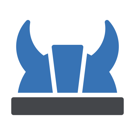 casco vikingo Generic Blue icono