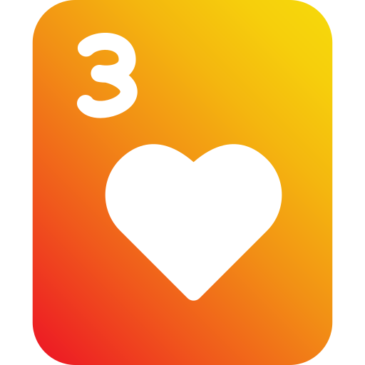 drie van harten Generic Flat Gradient icoon
