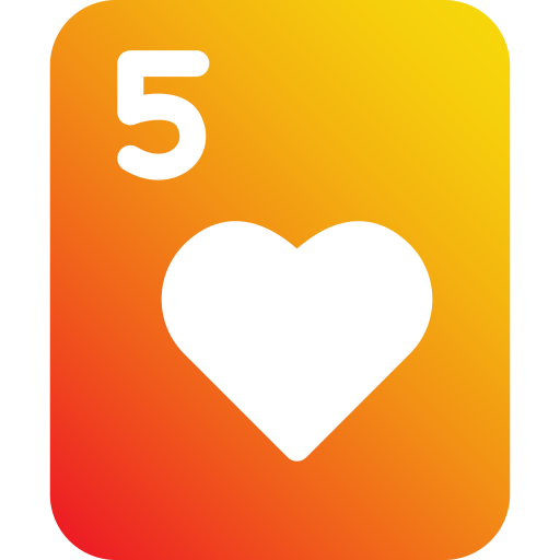 Five of hearts Generic Flat Gradient icon