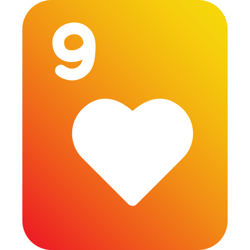 Nine of hearts Generic Flat Gradient icon