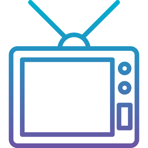 Old tv Generic Gradient icon