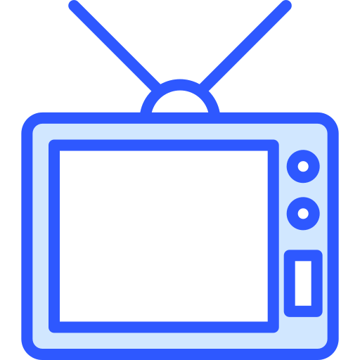 오래된 tv Generic Blue icon