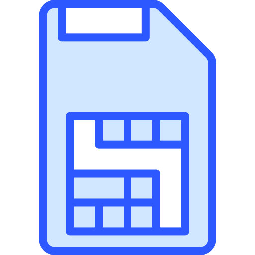 Sim card Generic Blue icon