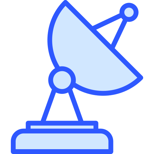 Satellite dish Generic Blue icon