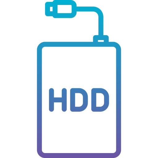 External hard drive Generic Gradient icon