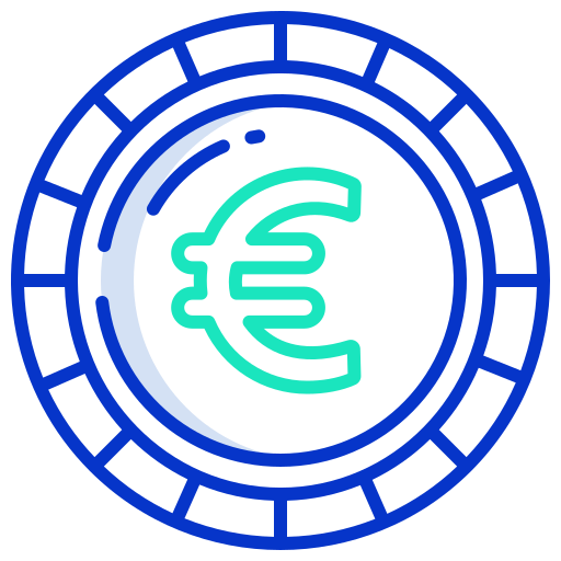 Euro coin Icongeek26 Outline Colour icon