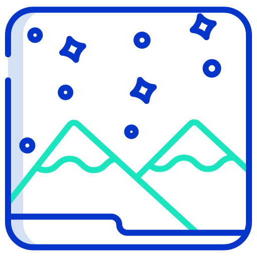 montañas Icongeek26 Outline Colour icono