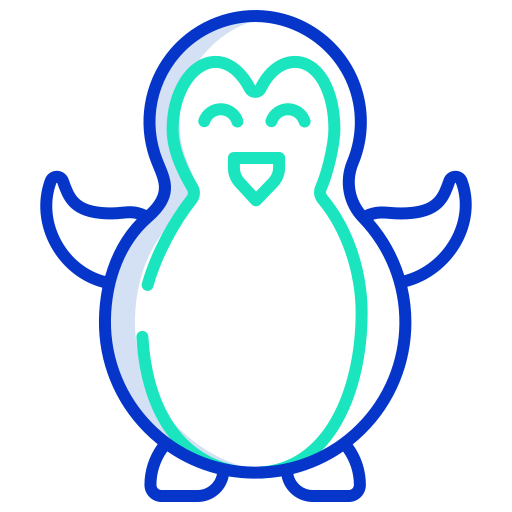 pinguïn Icongeek26 Outline Colour icoon