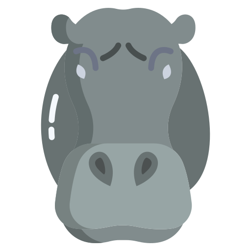 hipopótamo Icongeek26 Flat icono