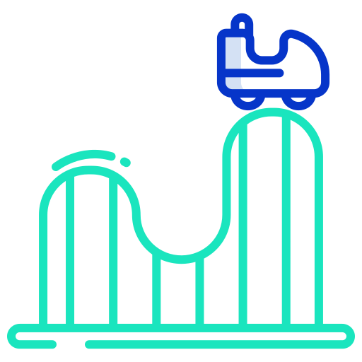 Roller coaster Icongeek26 Outline Colour icon