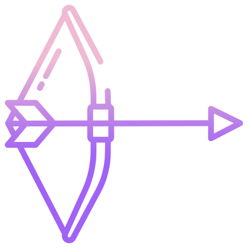 arco y flecha Icongeek26 Outline Gradient icono