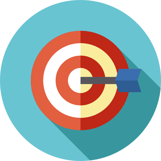objetivo Flat Circular Flat icono