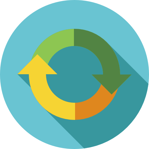 Recycling Flat Circular Flat icon