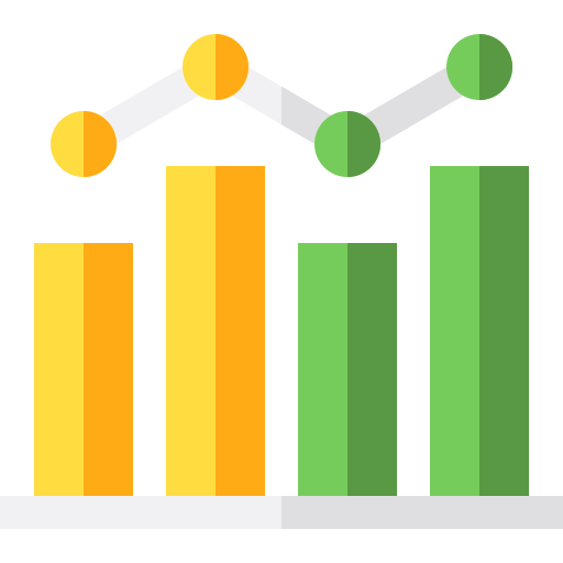 gráfico de barras Basic Straight Flat icono