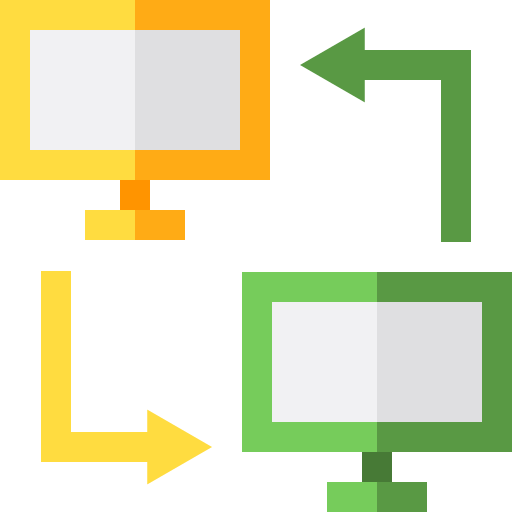 vernetzung Basic Straight Flat icon