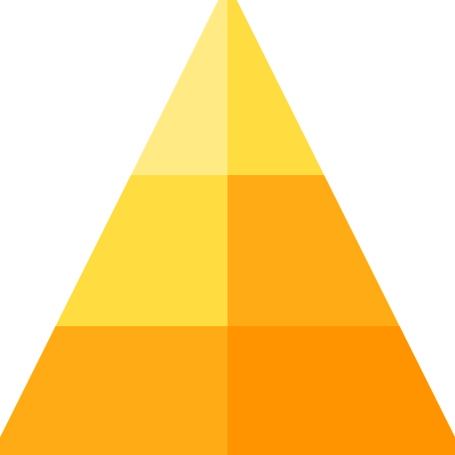 gráfico piramidal Basic Straight Flat icono