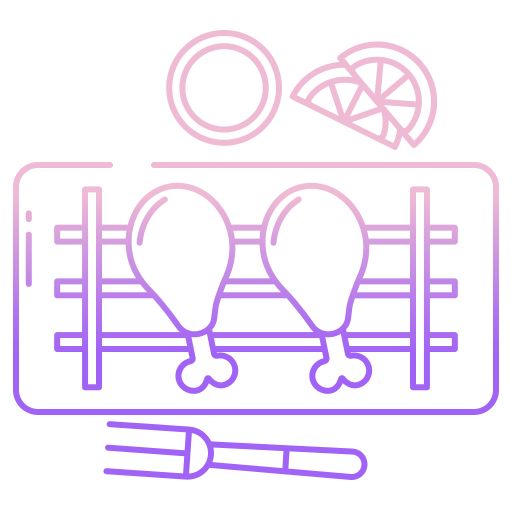 닭 날개 Icongeek26 Outline Gradient icon