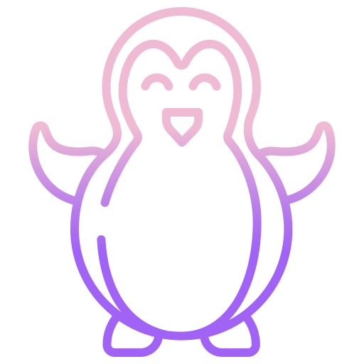 pingüino Icongeek26 Outline Gradient icono