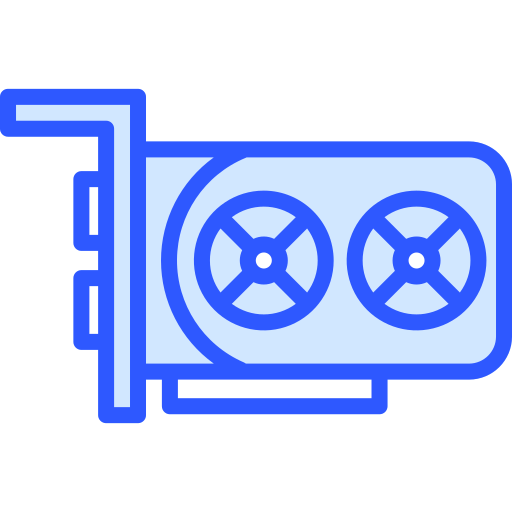 Graphic card Generic Blue icon