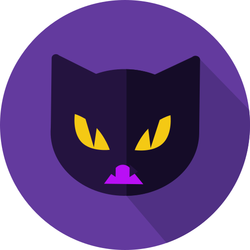 czarny kot Generic Circular ikona