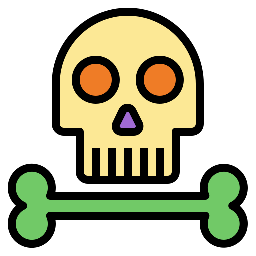 schedel Generic Outline Color icoon