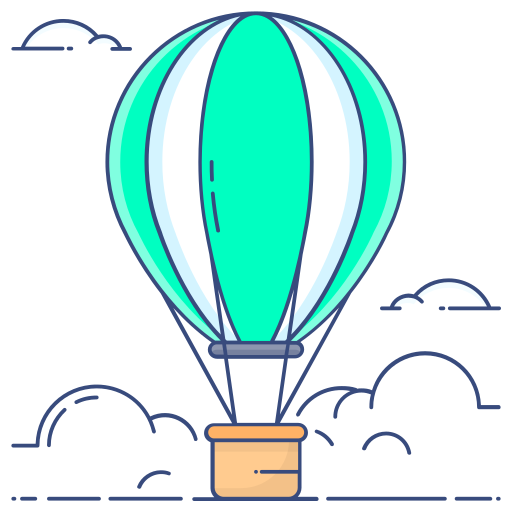 Hot air balloon Generic Thin Outline Color icon