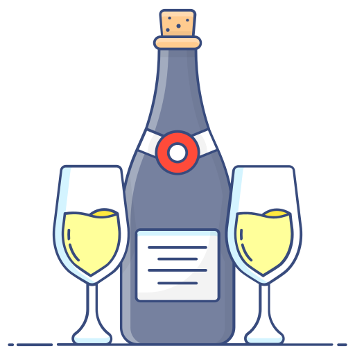 シャンパン Generic Thin Outline Color icon
