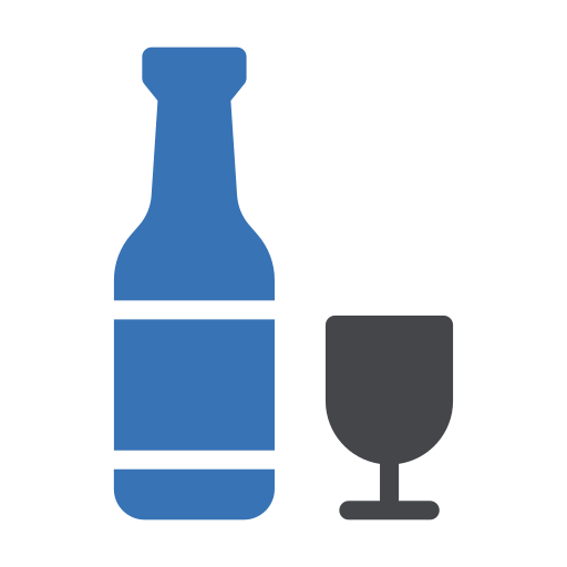 Wine glass Generic Blue icon
