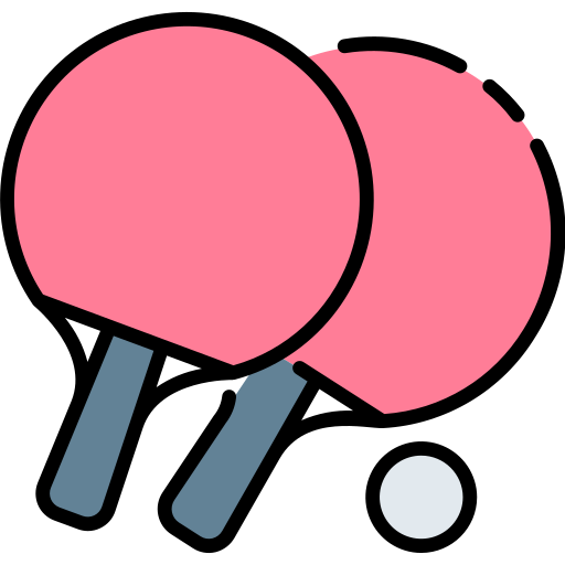 Ping pong Generic Outline Color icon