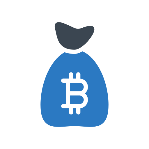 borsa di bitcoin Generic Blue icona