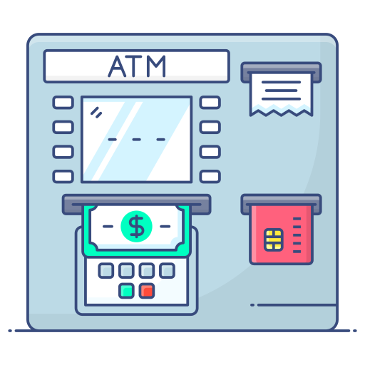 geldautomaat Generic Thin Outline Color icoon