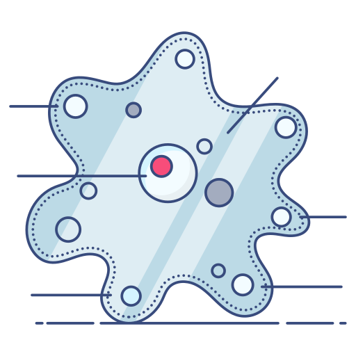 Amoeba Generic Thin Outline Color icon