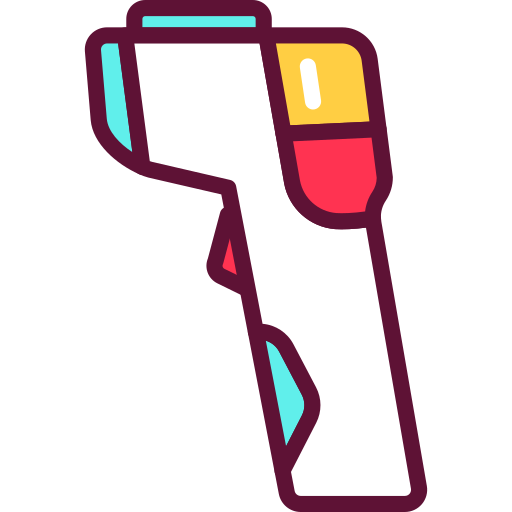 Thermometer gun Generic Outline Color icon