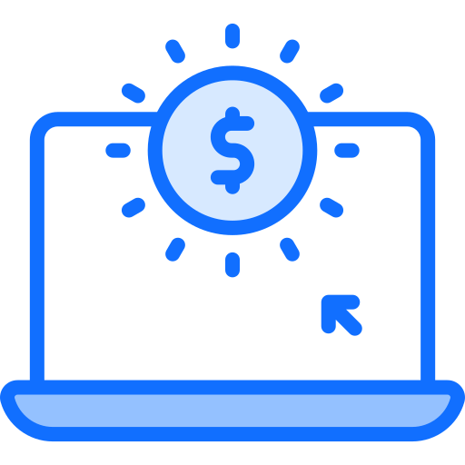 Online money Generic Blue icon