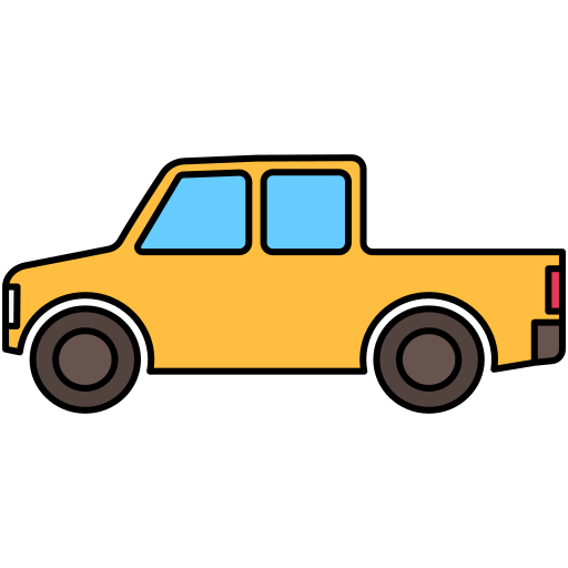 Pick up car Generic Outline Color icon
