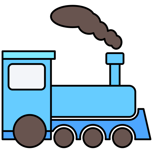 lokomotywa parowa Generic Outline Color ikona