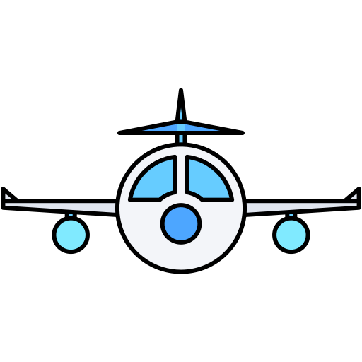 avión Generic Outline Color icono