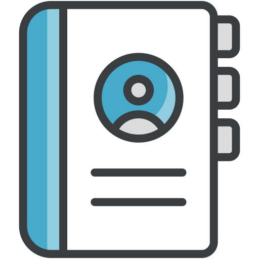 contactboek Generic Fill & Lineal icoon